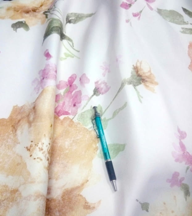 TELA FLORES naranjas 280 - 6