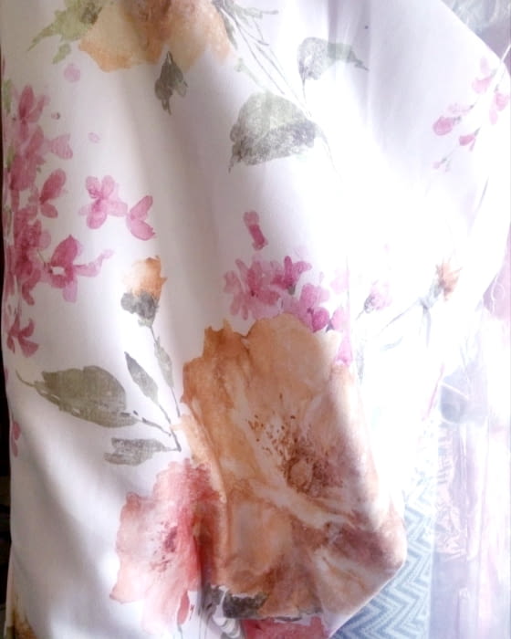 TELA FLORES naranjas 280 - 7