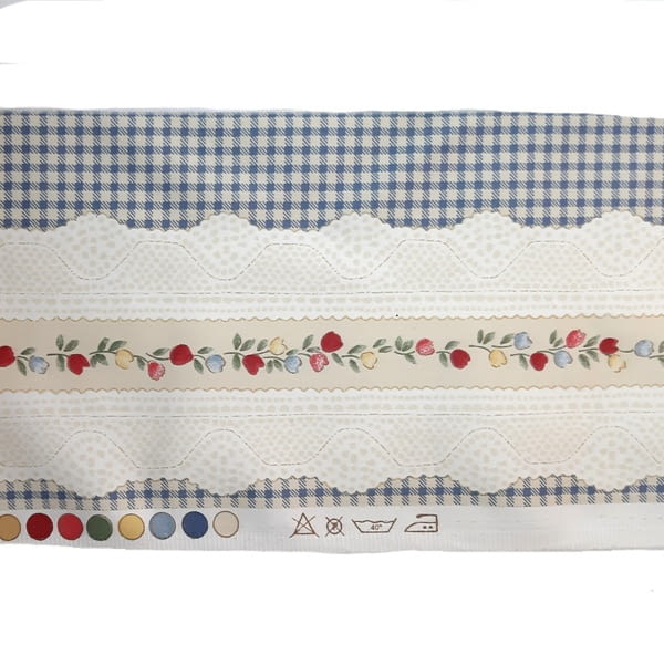 Greca Artemur cuadritos azul