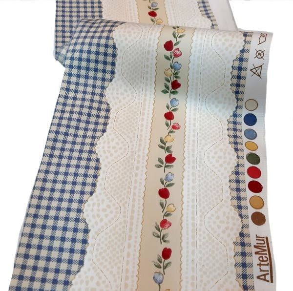 Greca Artemur cuadritos azul - 1