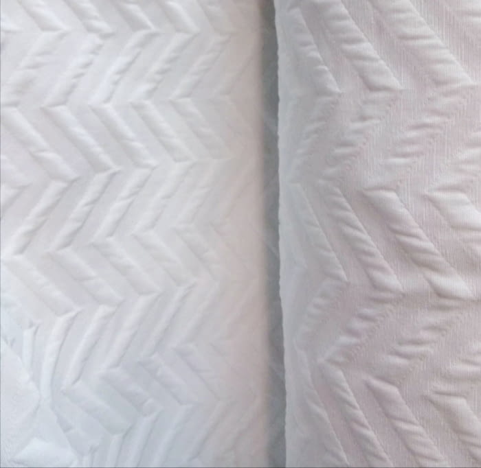 Piqué blanco zig zag - 1