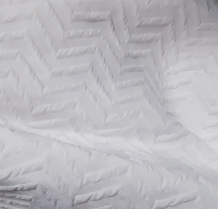 Piqué blanco zig zag - 2