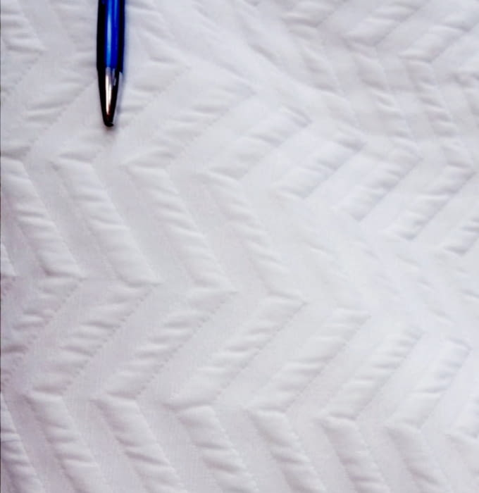 Piqué blanco zig zag - 6