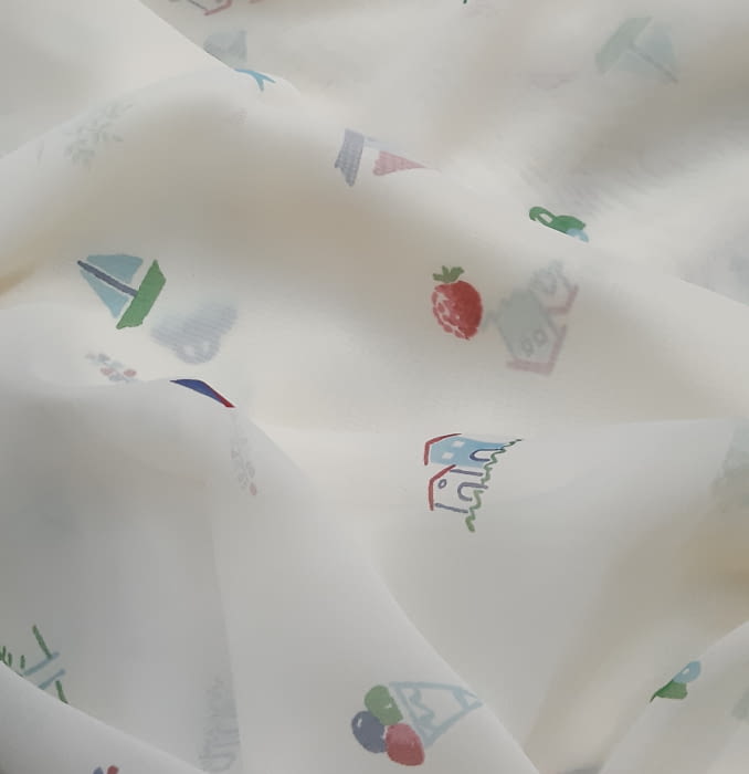 Tela visillo cometas