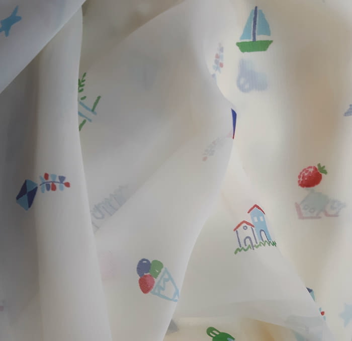 Tela visillo cometas - 3