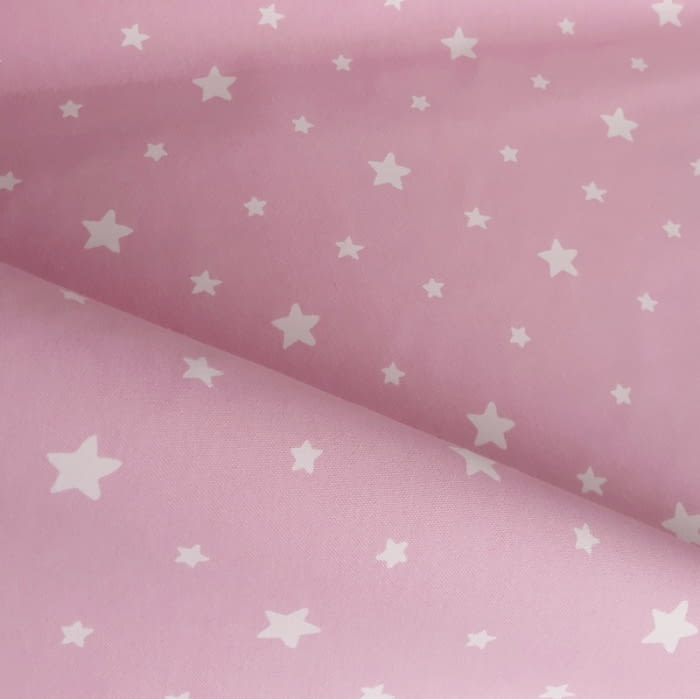 Tela cretona estrellas rosas 280 - 2
