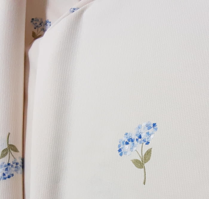 Tela piqué ramos azul 280 - 1