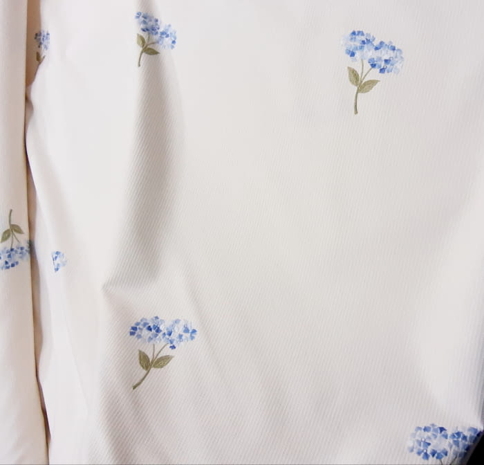 Tela piqué ramos azul 280 - 3