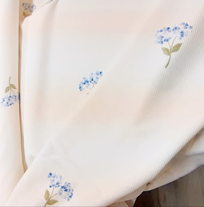 Tela piqué ramos azul 280 - 5