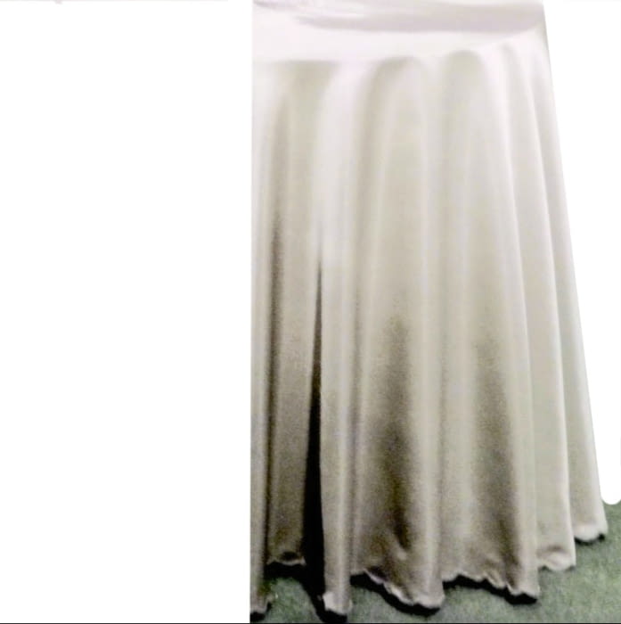 Faldilla raso beige ondas: 170 cm - 3