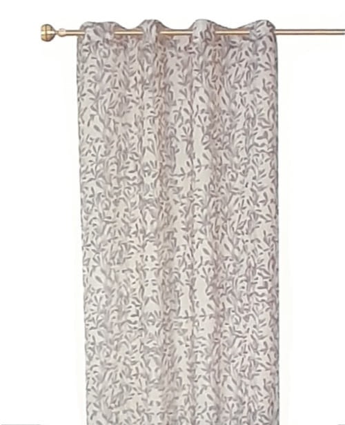 2 Visillos beige con hojas