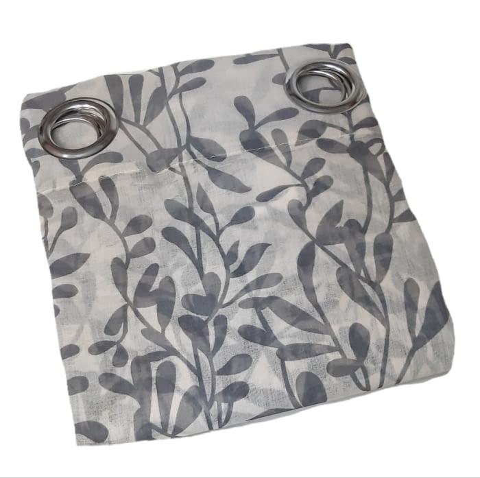 2 Visillos beige con hojas - 3