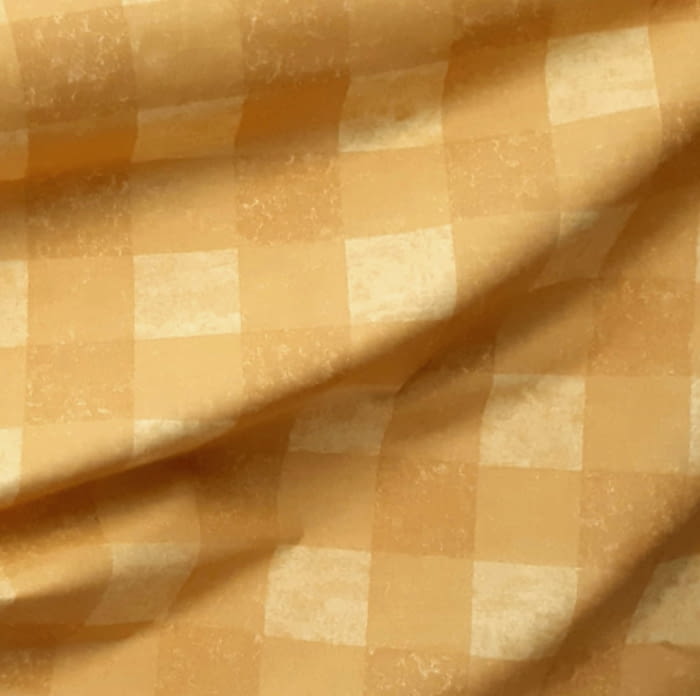 Tela loneta cuadros ocre 140