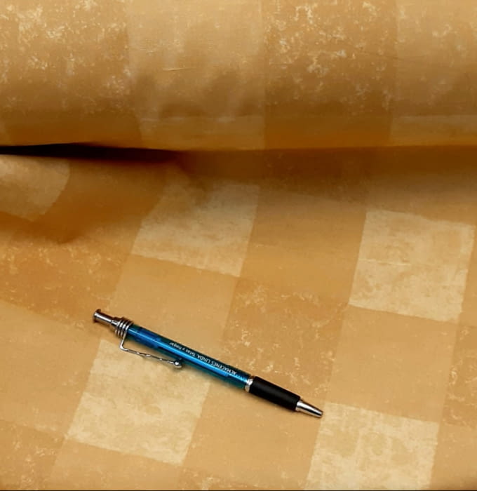 Tela loneta cuadros ocre 140 - 1