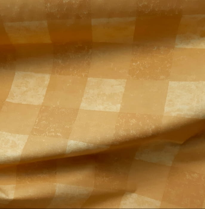 Tela loneta cuadros ocre 140 - 3