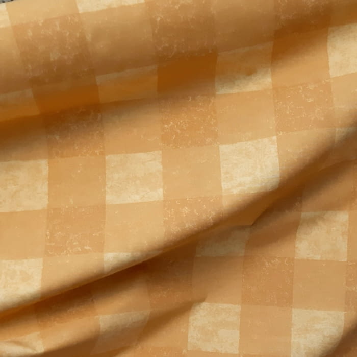 Tela loneta cuadros ocre 140 - 4