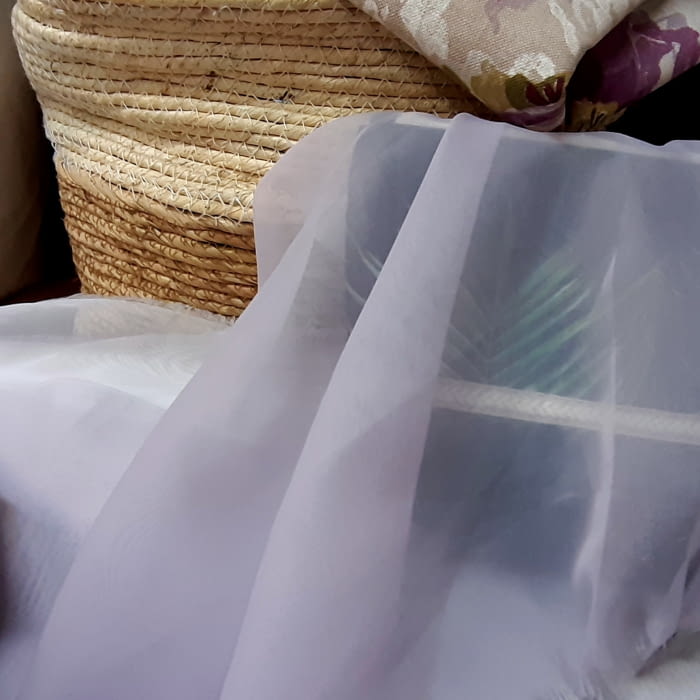 Tela visillo voile lila - 1