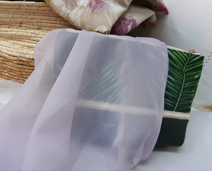 Tela visillo voile lila - 2