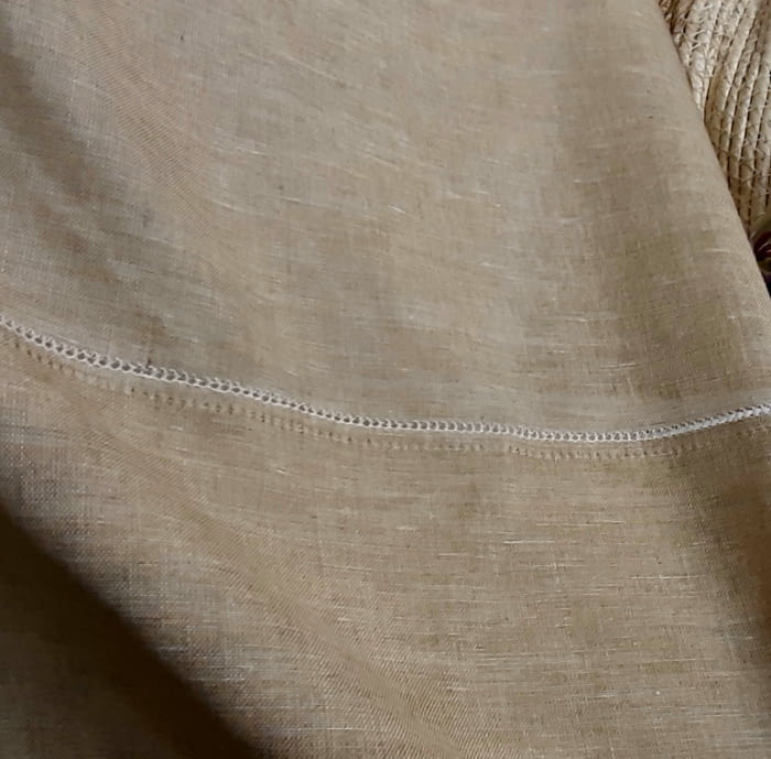 Tela visillo lino bajo marrón - 3
