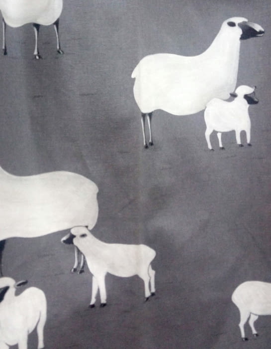 Tela cretona ovejas 138 x 280 cm - 1