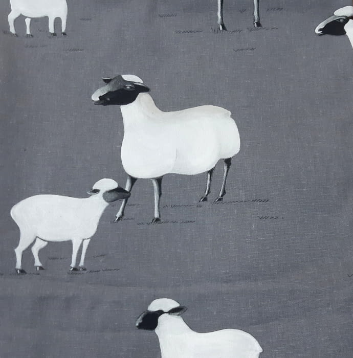 Tela cretona ovejas 138 x 280 cm - 4