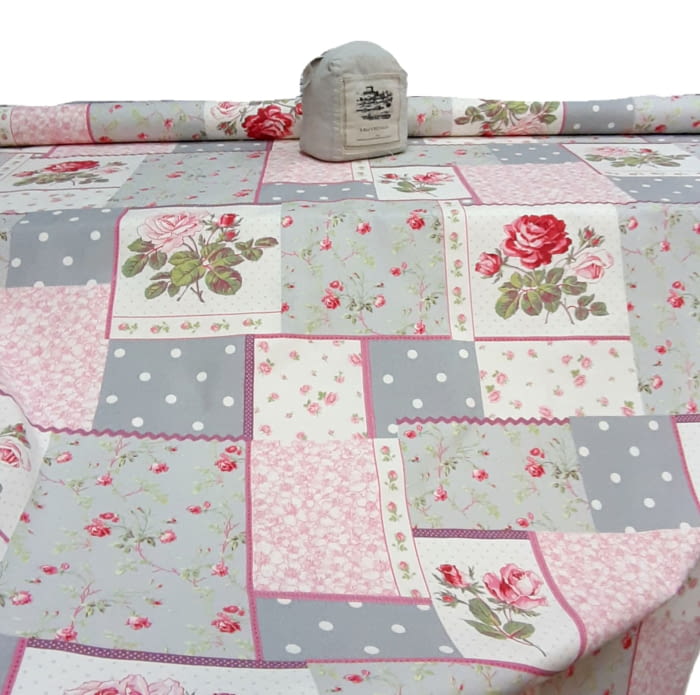 Tela cretona pachwork gris THEVENON