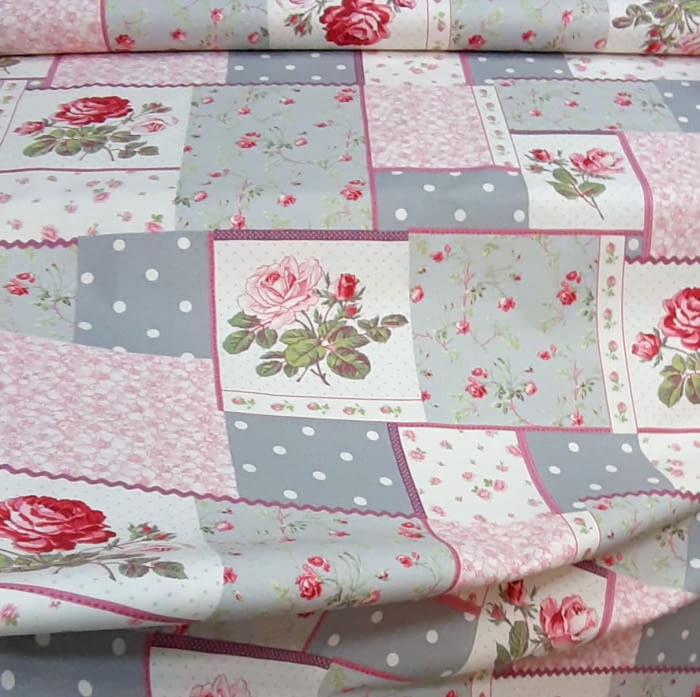 Tela cretona pachwork gris THEVENON - 1