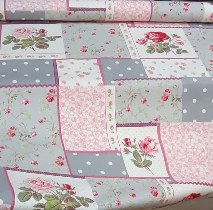 Tela cretona pachwork gris THEVENON - 6