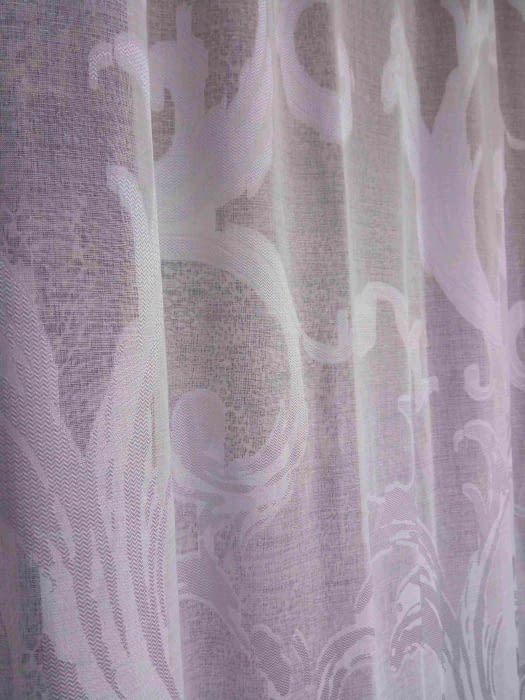 Tela visillo adamascado gris - 1