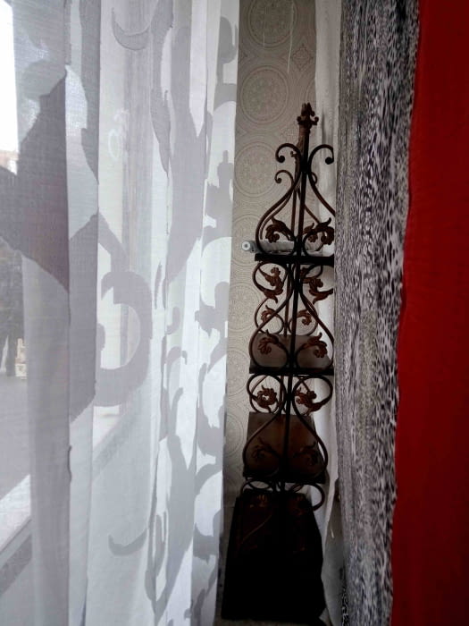 Tela visillo adamascado gris - 5