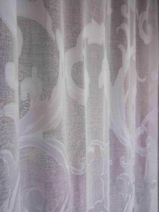 Tela visillo adamascado gris - 6