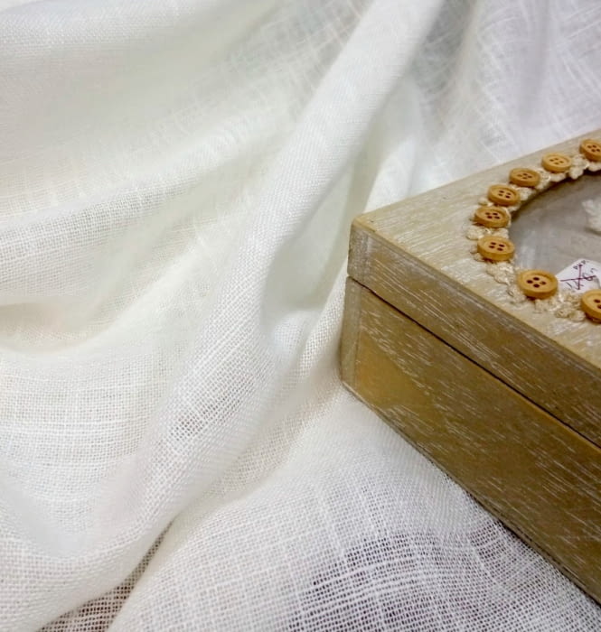 Tela visillo Venice 15% lino rústico natural