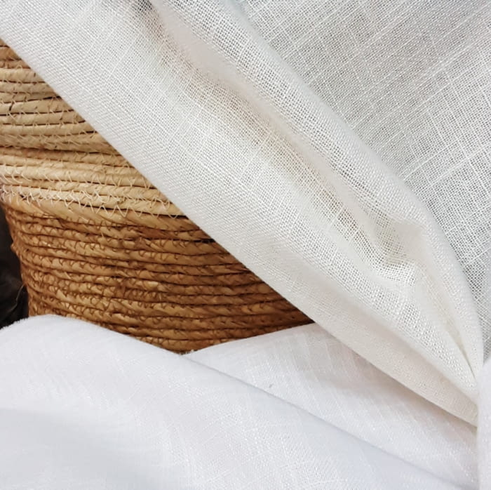 Tela visillo Venice 15% lino rústico natural - 1