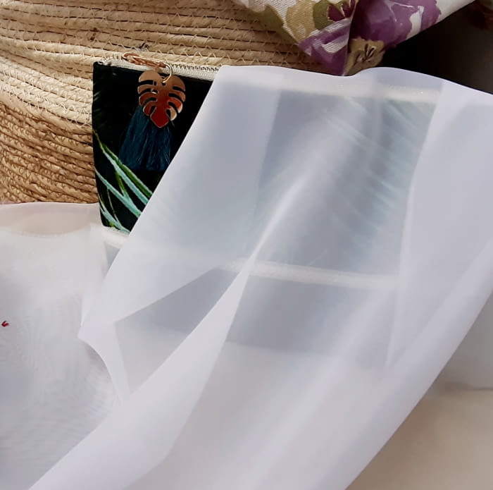 Tela visillo voile blanco - 2