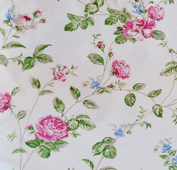 Cretona flores rosas 280 - 2