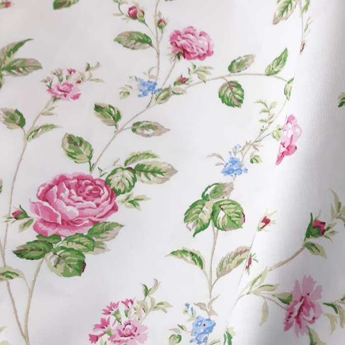 Cretona flores rosas 280 - 3