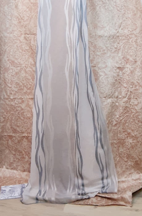 Tela visillos grises sinuosa - 3