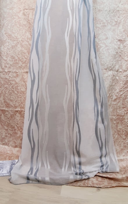 Tela visillos grises sinuosa - 4