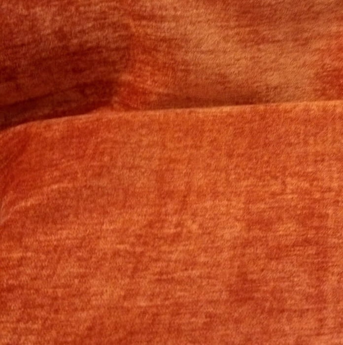 Tela chenilla naranja caldero