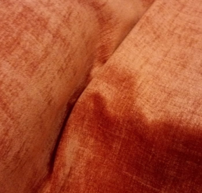 Tela chenilla naranja caldero - 2