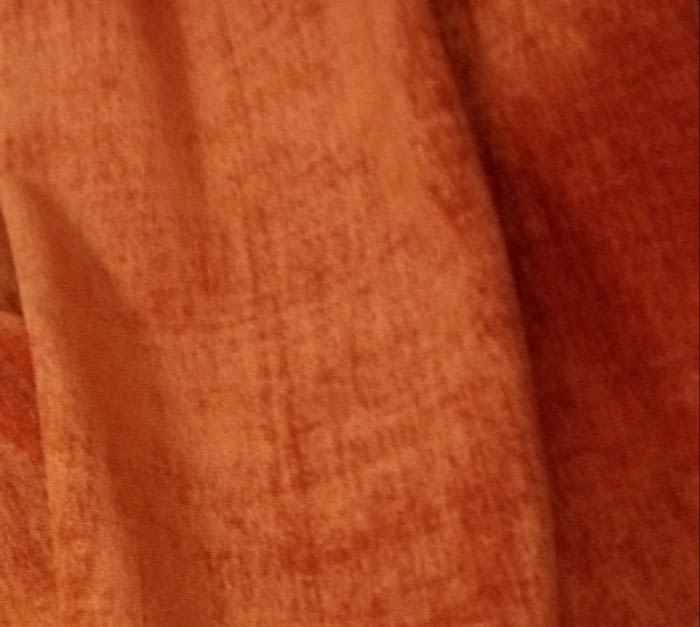 Tela chenilla naranja caldero - 3
