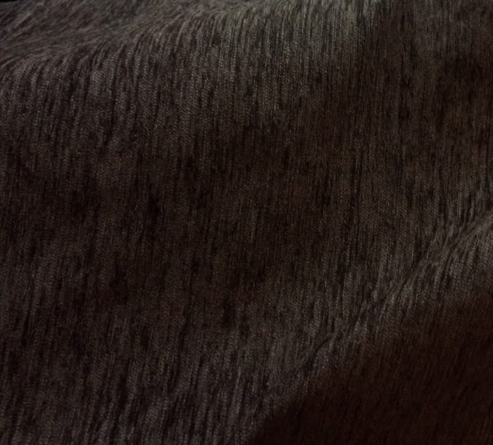 Tela chenilla marrón chocolate - 3