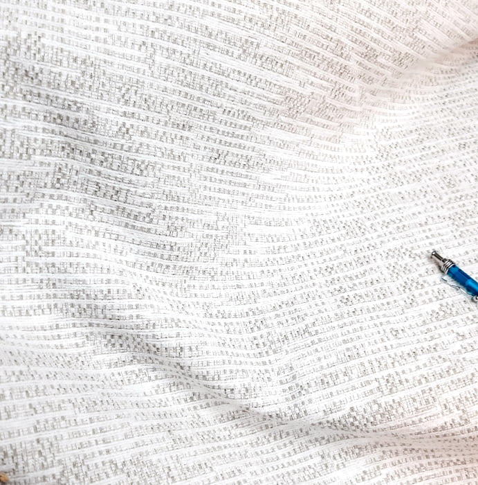 Tela chenilla blanco topo - 3