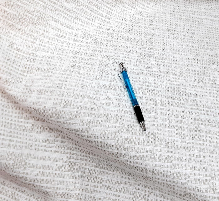 Tela chenilla blanco topo - 4