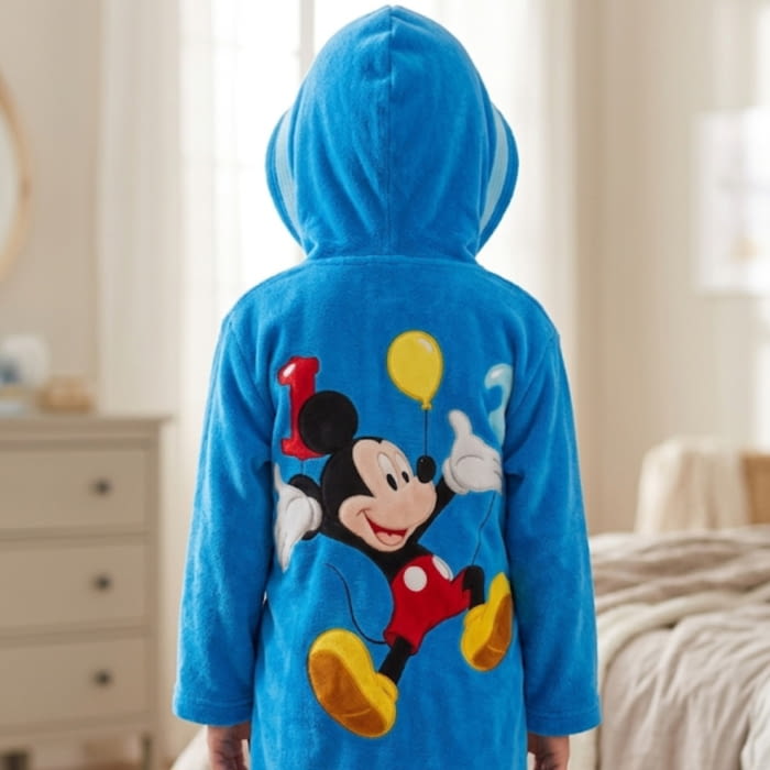 Albornoz azul Mickey Mouse. Talla 8