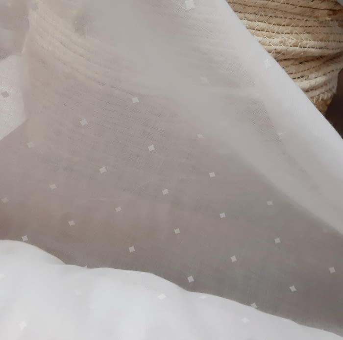 Tela visillo plumeti rombo - 1