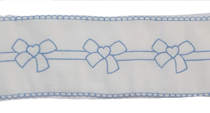 Greca blanca lazos azules - 2