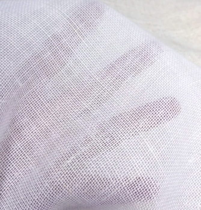 Tela visillo 40% lino blanco Ibiza - 2