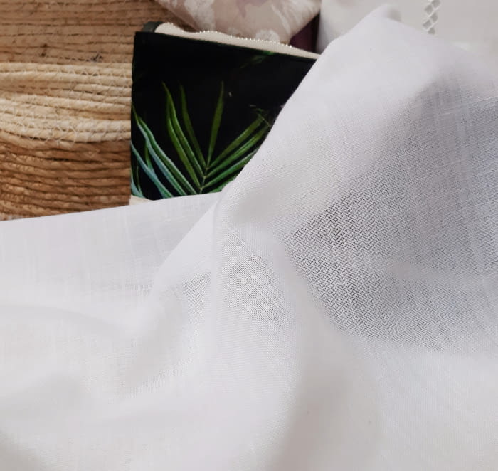 Tela visillo Gran lino 30% blanco natural