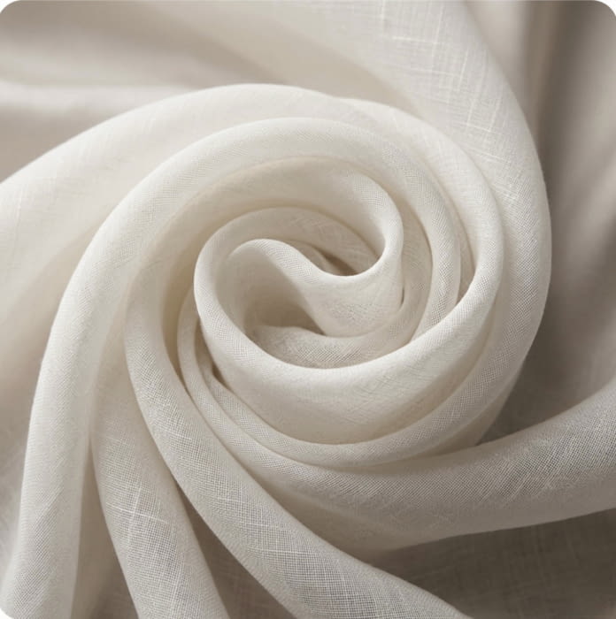 Tela visillo Gran lino 30% blanco natural